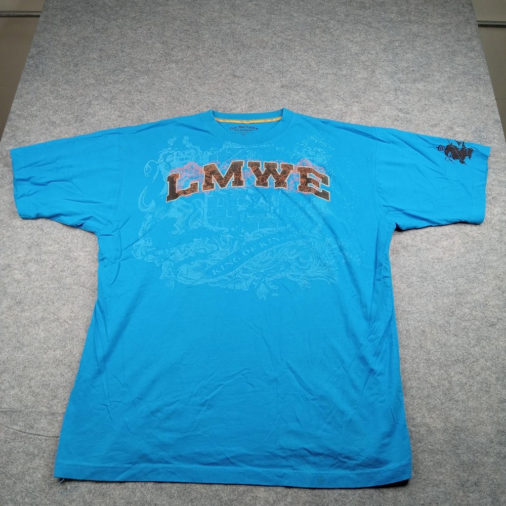 Live Mechanics Shirt Mens 4XL Blue High Mighty Graphic Tee Short Sleeve LMWYE‎